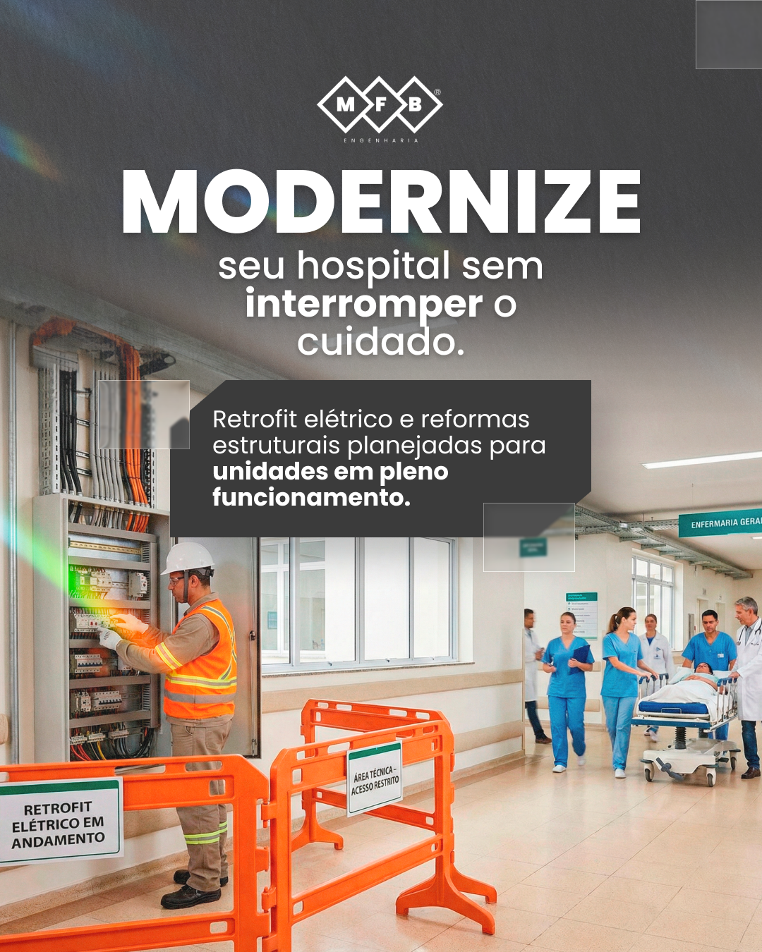 O segredo dos hospitais que modernizam sem parar um dia sequer de salvar vidas.