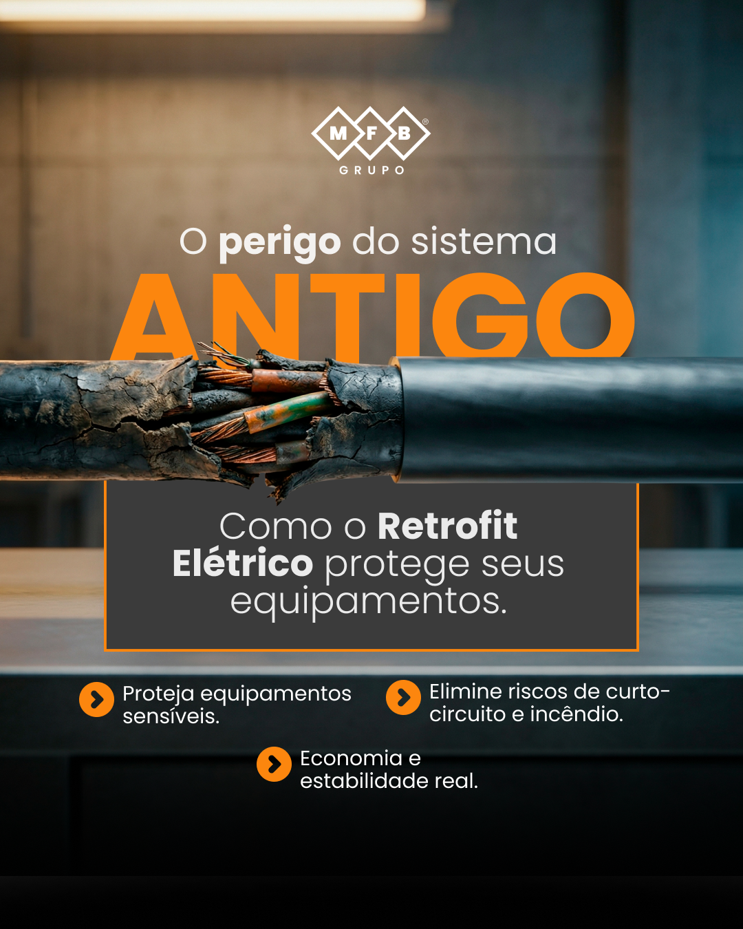 O perigo do sistema antigo: Como o Retrofit Elétrico protege seus equipamentos.